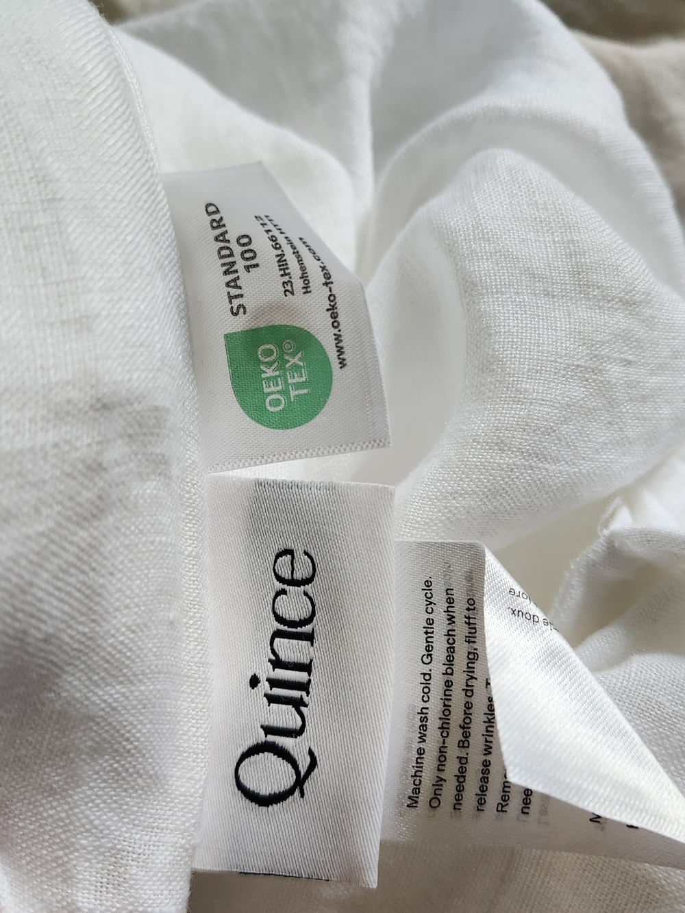 NWT Quince European Linen Double Flange Duvet Cover White King/Cal King - Picture 7 of 10